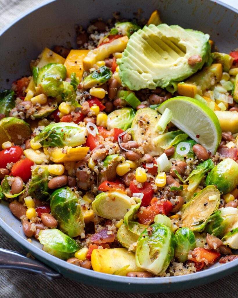 image Easy Quinoa and Pinto Bean Skillet Meal
