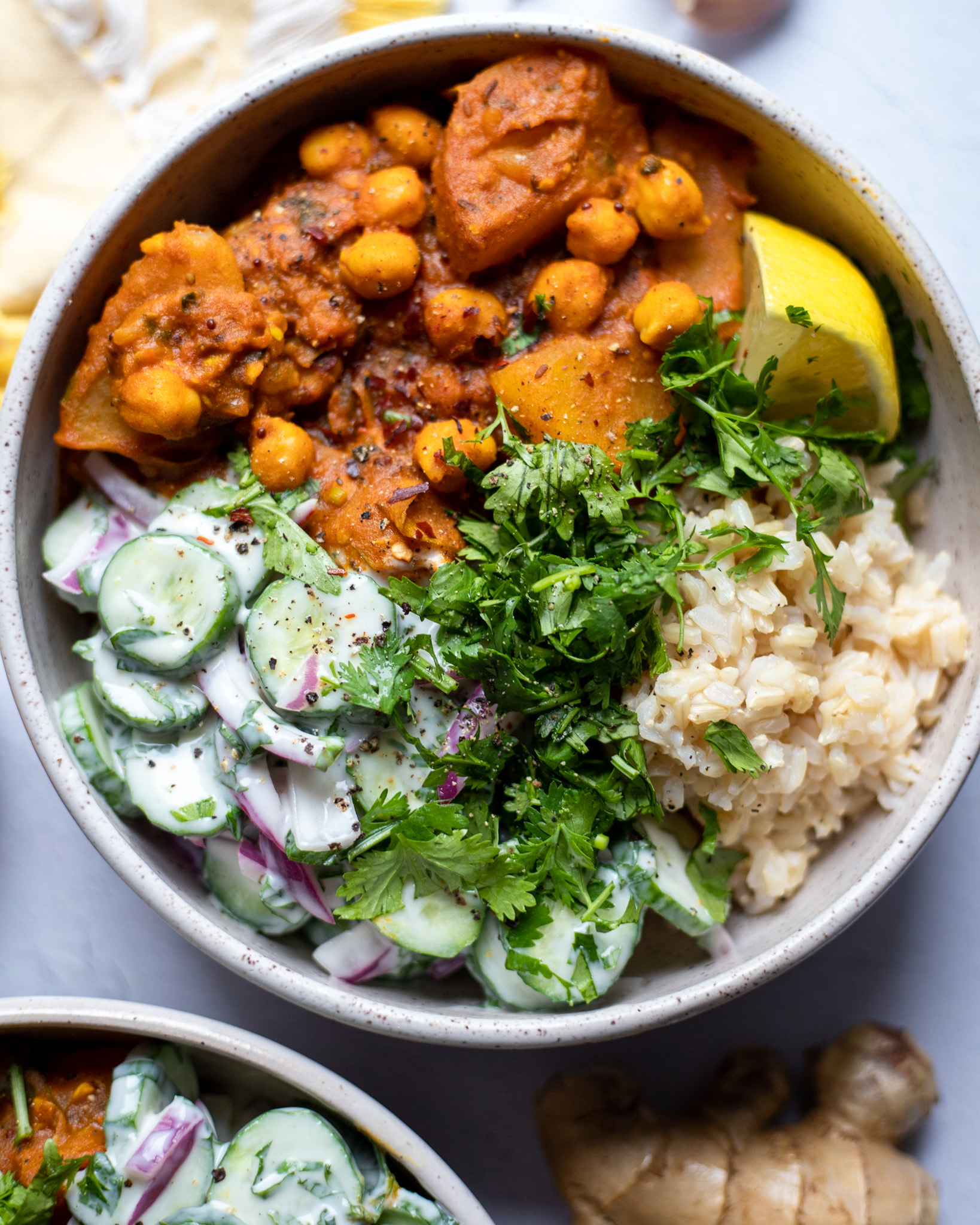 Healing Bowls Recipe - Roasted Masala Sweet Potatoes, Black Rice