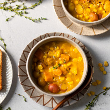 image- vegan corn and squash chowder