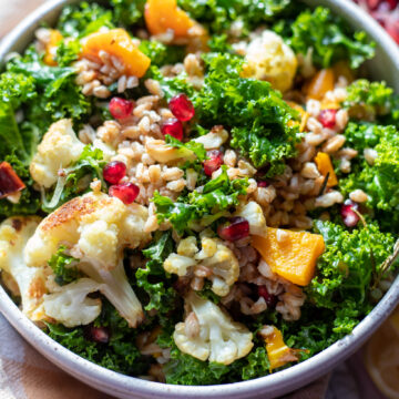 image-winter kale and farro salad