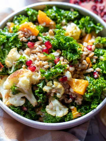image-winter kale and farro salad