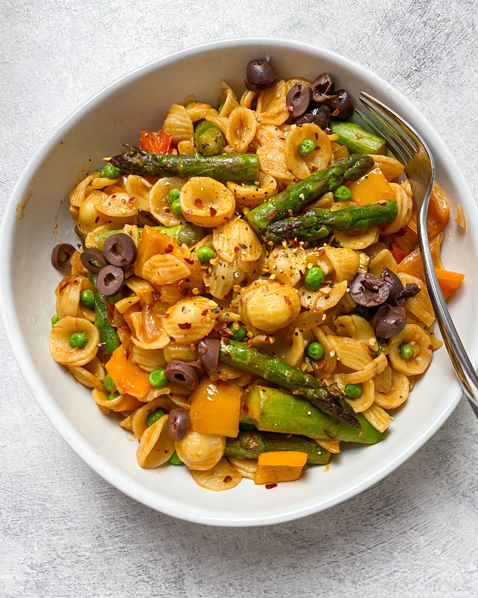 Balsamic Asparagus Pasta Primavera