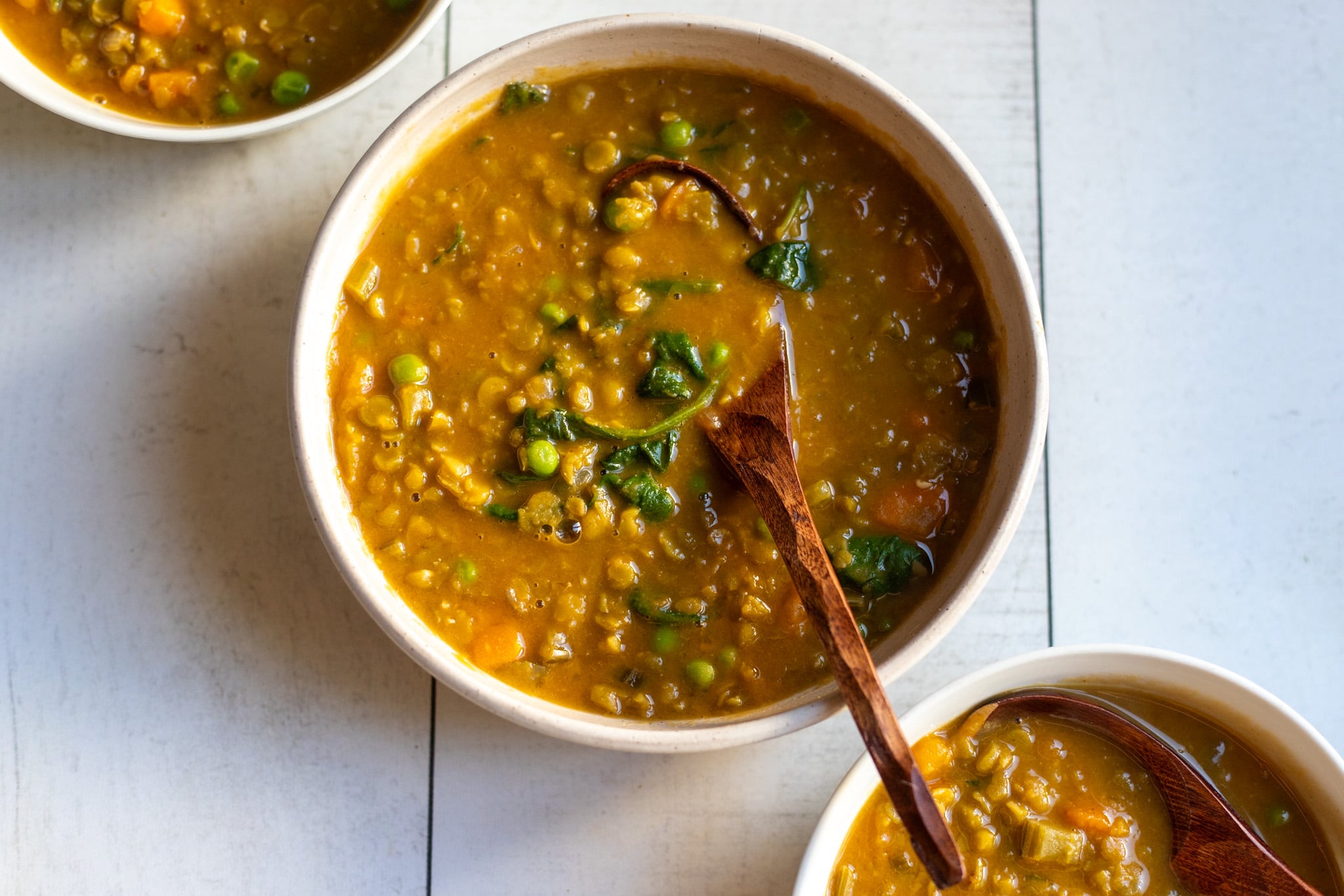Cozy Vegan Split Pea Soup with Extra Fall Veggies