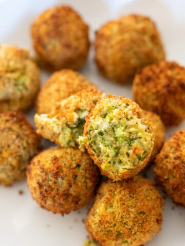 image Air-fried. Broccoli and Cheese Balls