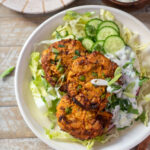 image air-fried chickpea pakora fritters