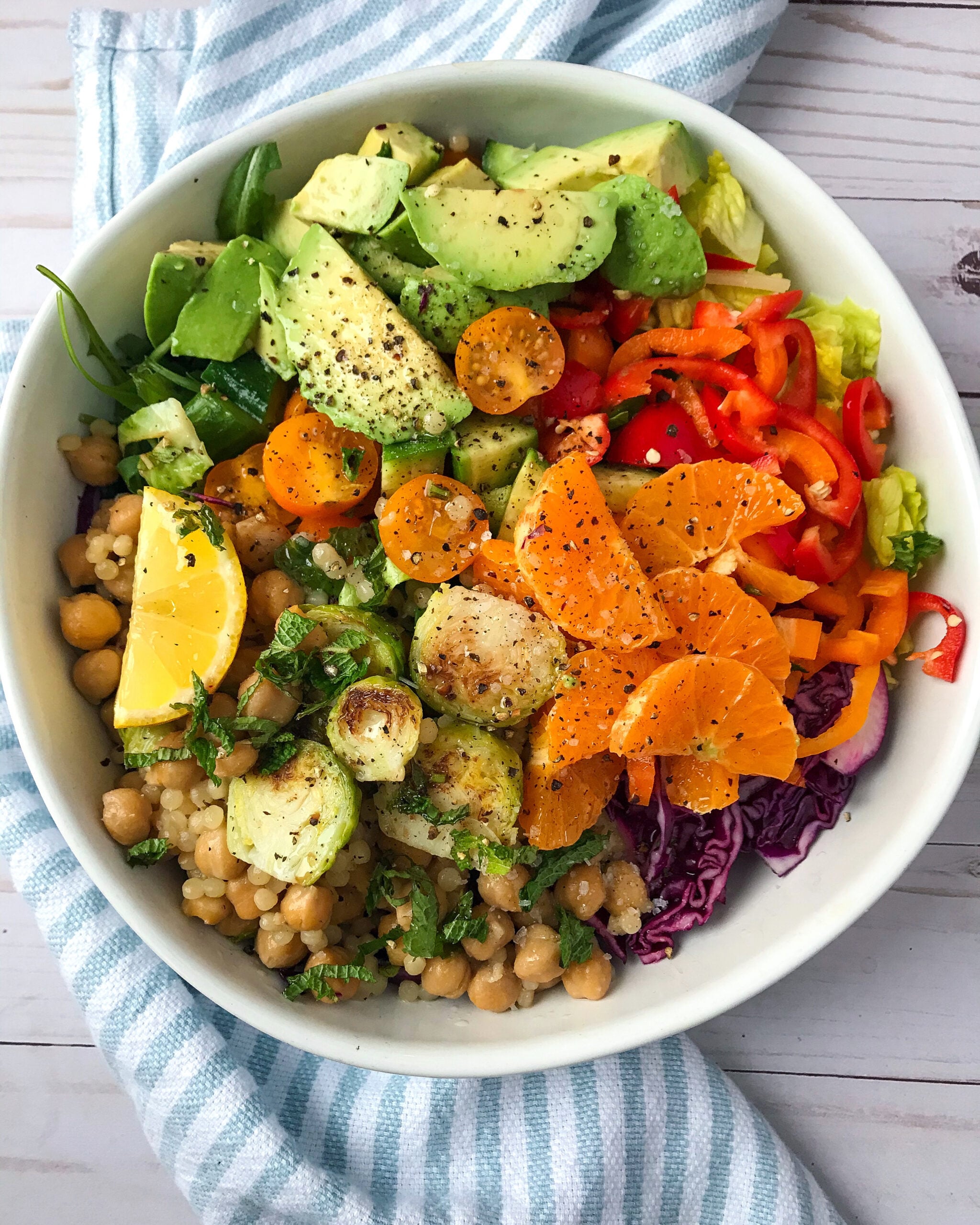 Warm Pearl Couscous Salad with Oranges and Chickpeas