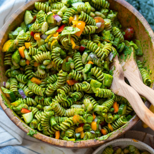 image kale pesto pasta salad