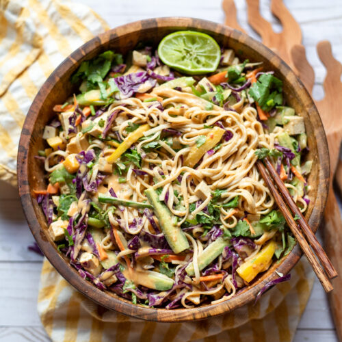 Udon Salad with Peanut Sauce - BetterFoodGuru