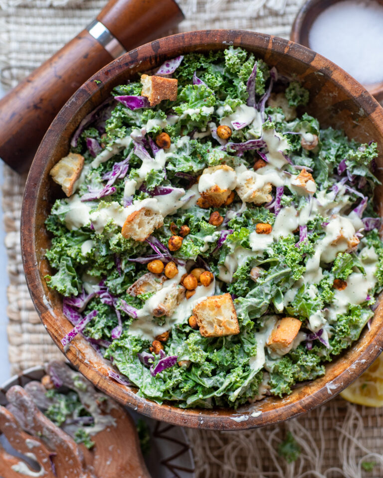 Simple Vegan Kale Caesar - BetterFoodGuru