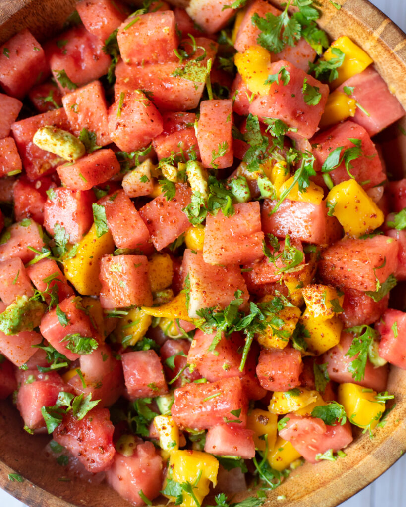 image close up zesty watermelon salad