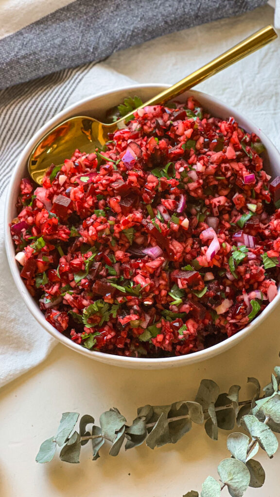 Cranberry beet salsa