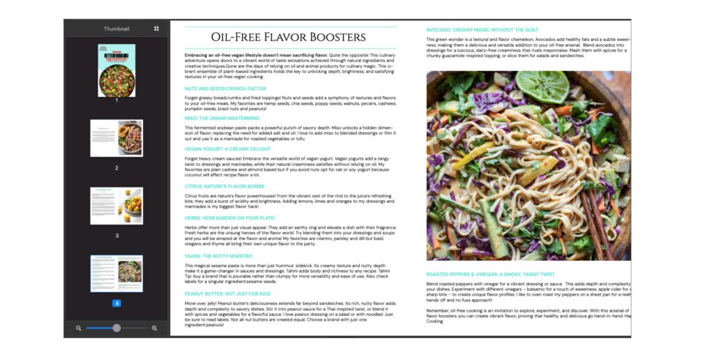 page from oil free favorites ebook