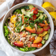 Summer Farro and Peach Salad