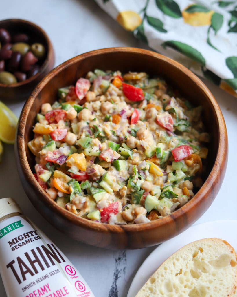 chickpea tahini salad