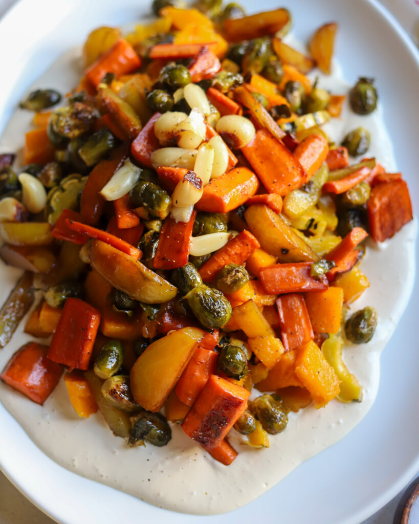 Roasted Veggies with whipped Tahini