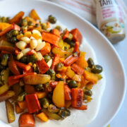 roasted veggies with whipped tahini