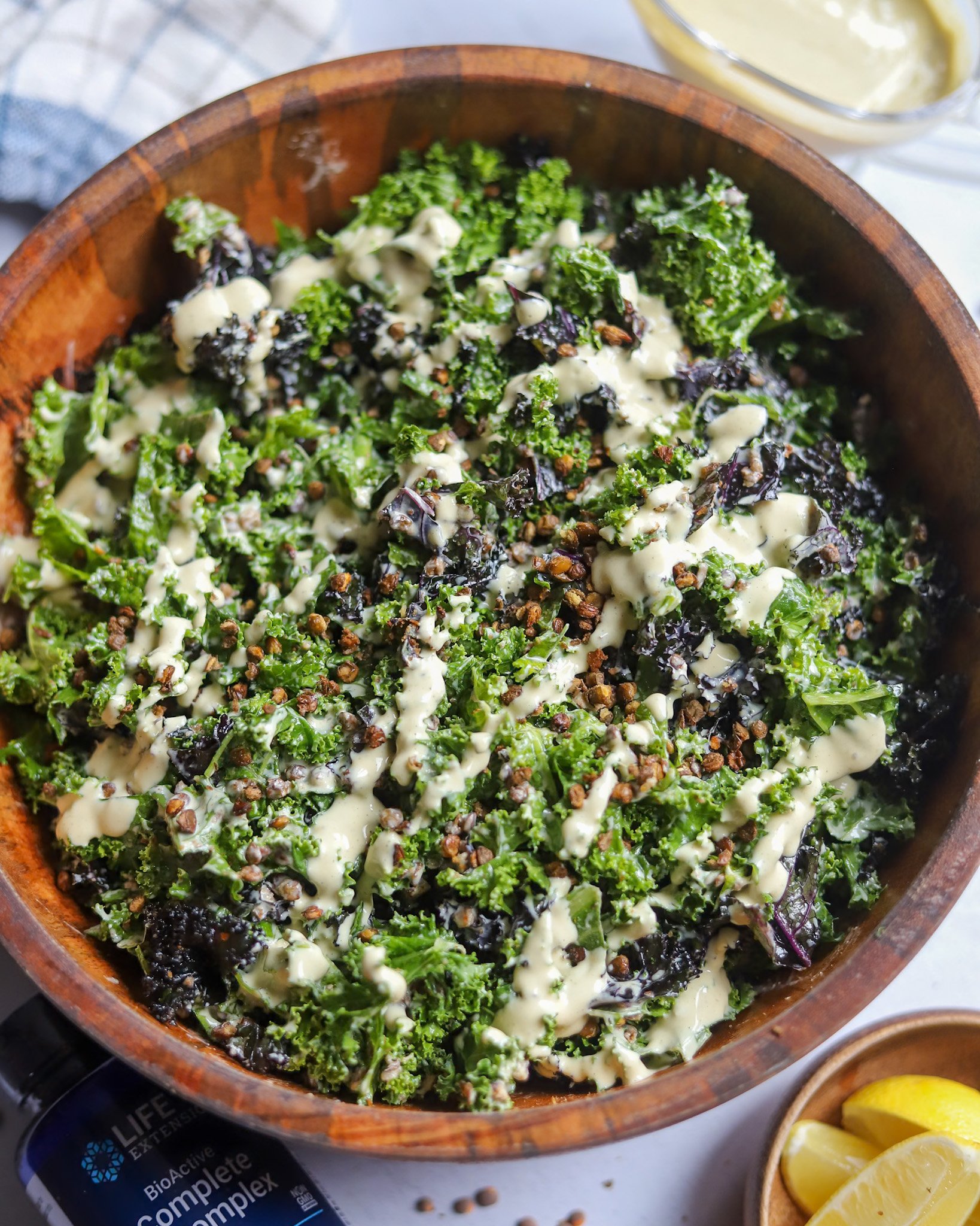 Vegan Caesar Power Bowl with Lentils-image