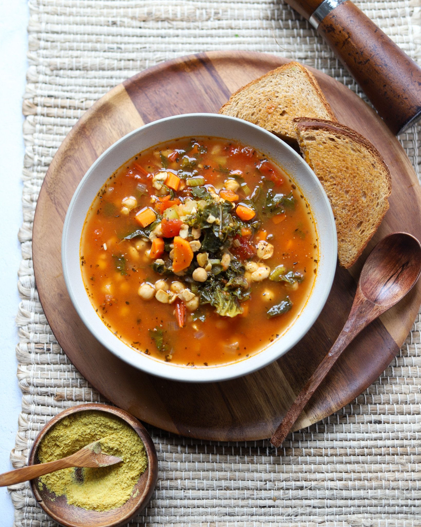Vegan Sausage and Kale Soup with Tempeh-image