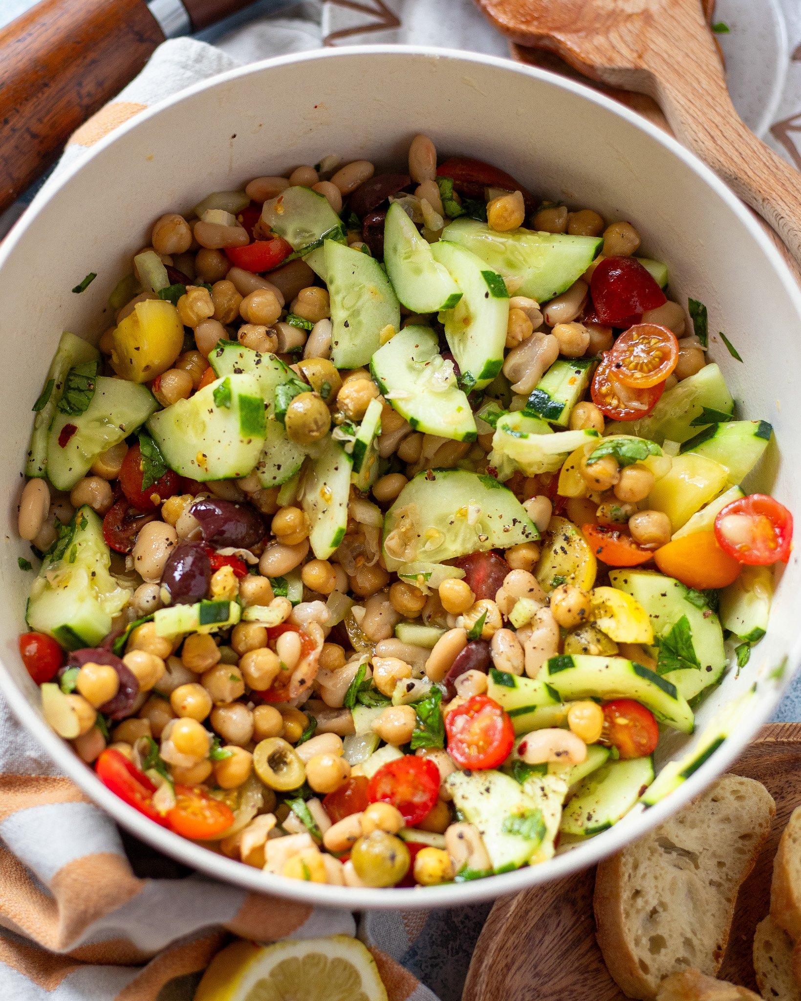 Mediterranean Dense Bean Salad-image
