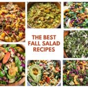 collage of pictures of the best Fall Salads