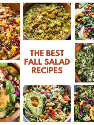 collage of pictures of the best Fall Salads