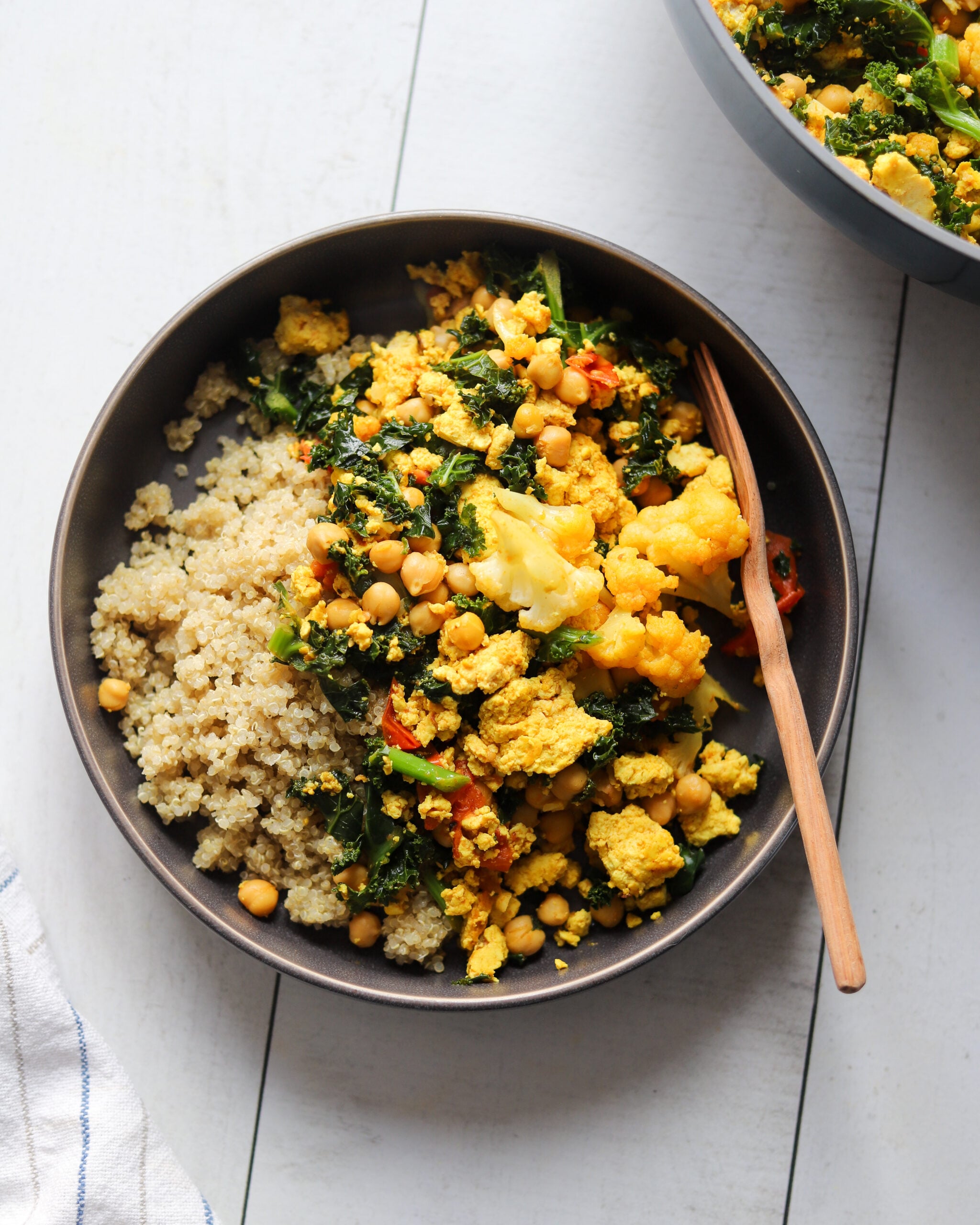 Tofu Scramble with Chickpeas and Kale - BetterFoodGuru