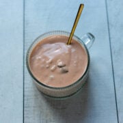 small jar with thousand island dressing and a little spoon